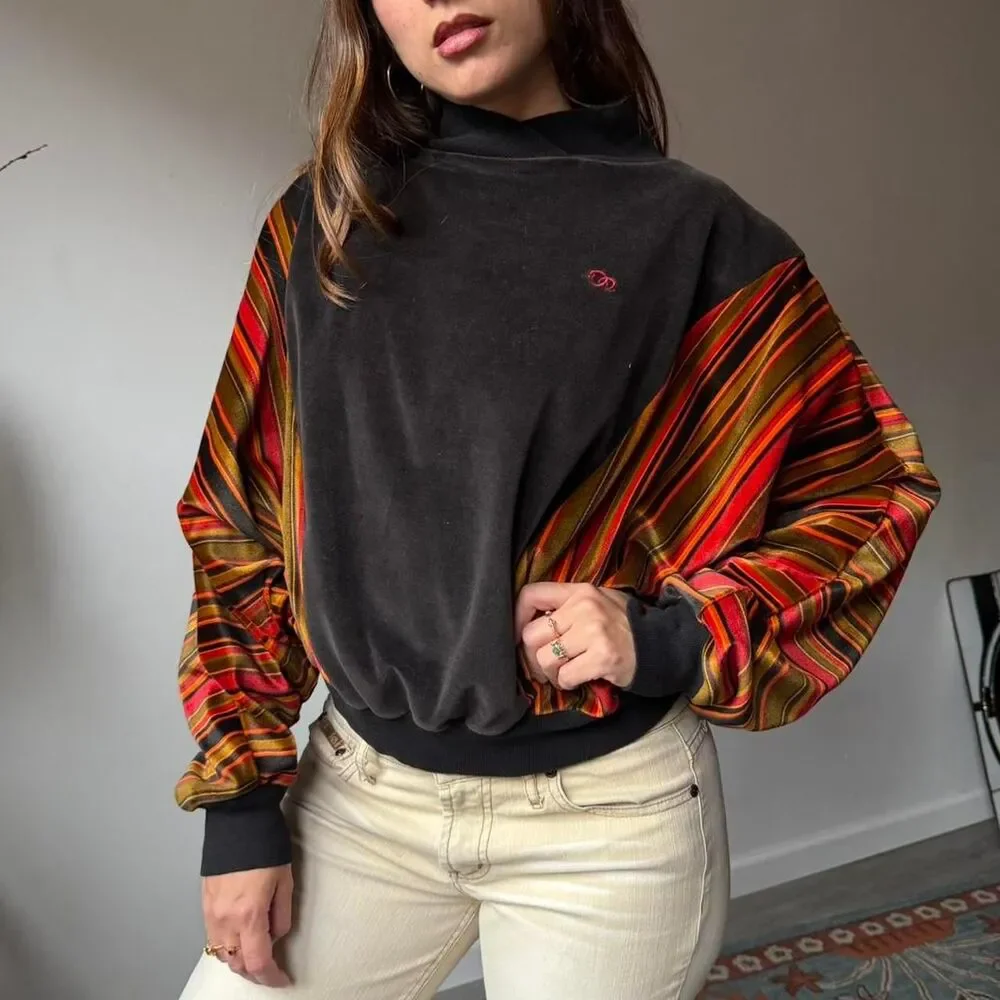 Vintage 90s Oscar de la Renta multi Sweatshirt - Picture 4 of 8